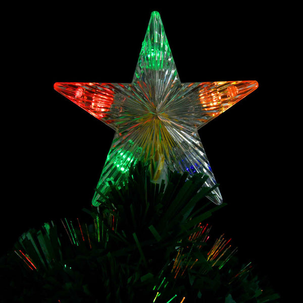 Vorbeleuchteter Glasfaser-Weihnachtsbaum mit LED, 64 cm