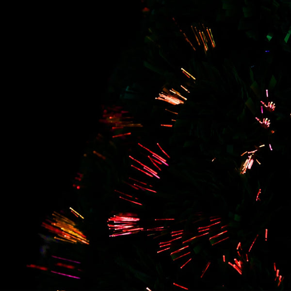 Vorbeleuchteter Glasfaser-Weihnachtsbaum mit LED, 64 cm
