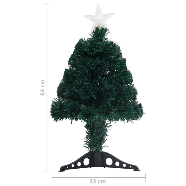 Vorbeleuchteter Glasfaser-Weihnachtsbaum mit LED, 64 cm