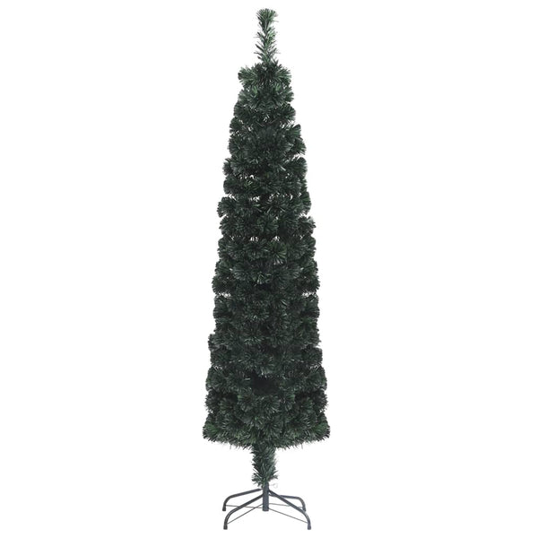 Schlanker Kunstlicher Weihnachtsbaum 180cm mit Glasfaser