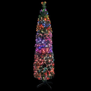 Schlanker Kunstlicher Weihnachtsbaum 180cm mit Glasfaser