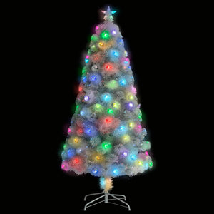 Weihnachtsbaum Künstlich Weiß 120cm LED Glasfaser