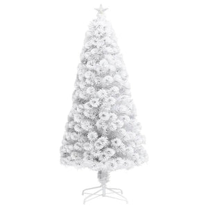Weihnachtsbaum Künstlich Weiß 120cm LED Glasfaser