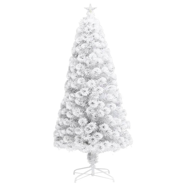Weihnachtsbaum Künstlich Weiß 120cm LED Glasfaser