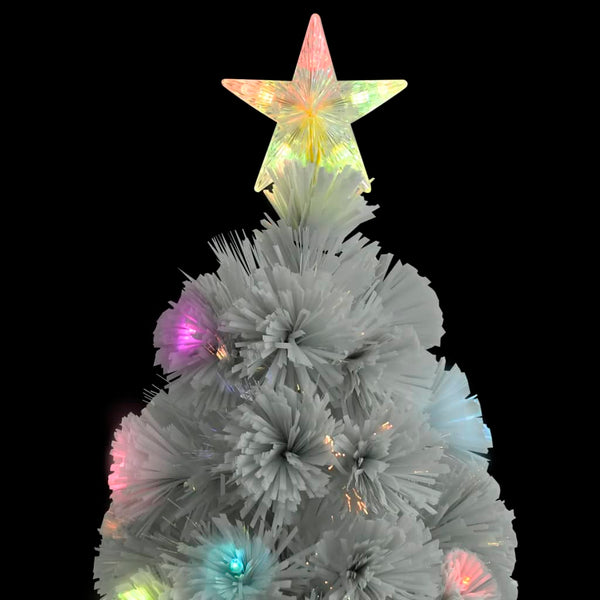 Weihnachtsbaum Künstlich Weiß 120cm LED Glasfaser