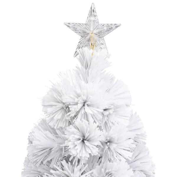 Weihnachtsbaum Künstlich Weiß 120cm LED Glasfaser