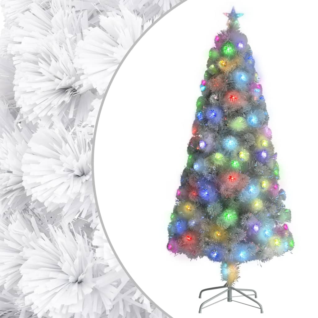 Weihnachtsbaum Künstlich Weiß 150cm mit Beleuchtung