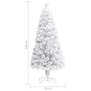 Weihnachtsbaum Künstlich Weiß 150cm mit Beleuchtung