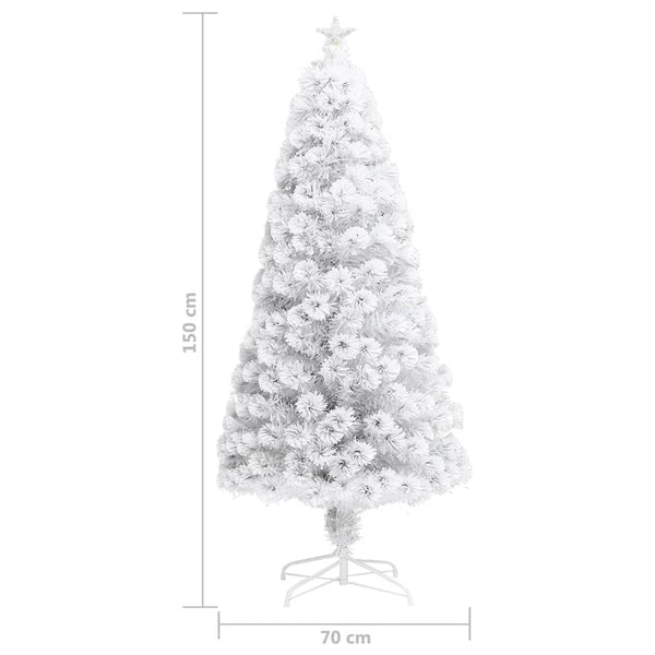 Weihnachtsbaum Künstlich Weiß 150cm mit Beleuchtung