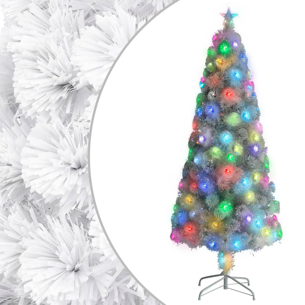 Weihnachtsbaum Künstlich Weiß 210cm mit Beleuchtung