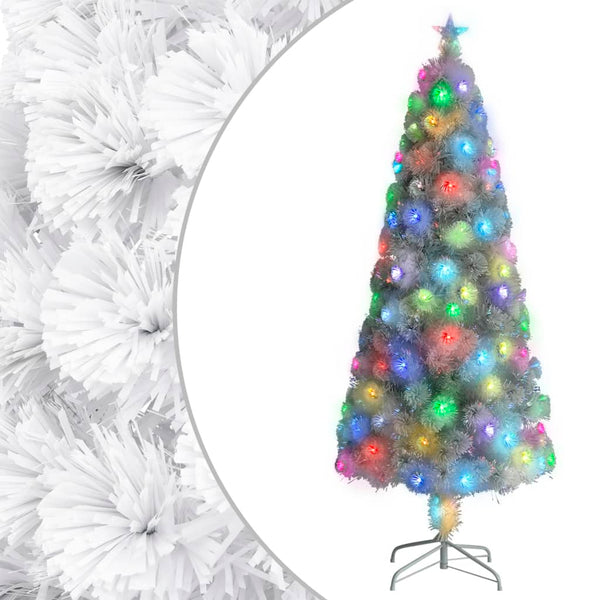 Weihnachtsbaum Künstlich Weiß 210cm mit Beleuchtung