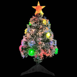 Künstlicher Weihnachtsbaum mit LED Glasfaser, 64cm
