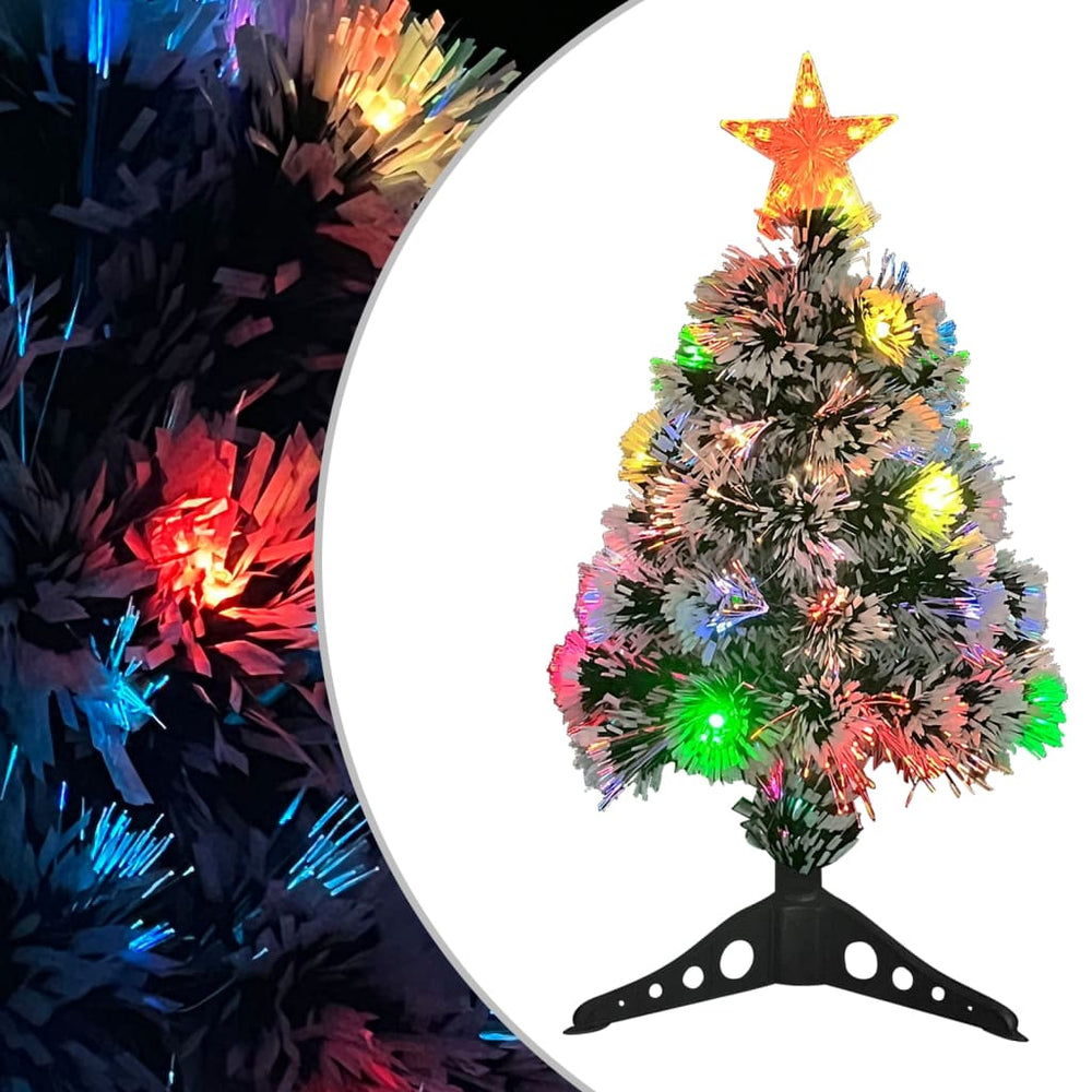 Künstlicher Weihnachtsbaum mit LED Glasfaser, 64cm