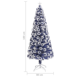 vidaXL Artificial Christmas Tree with Lights 180 cm Fiber Optic