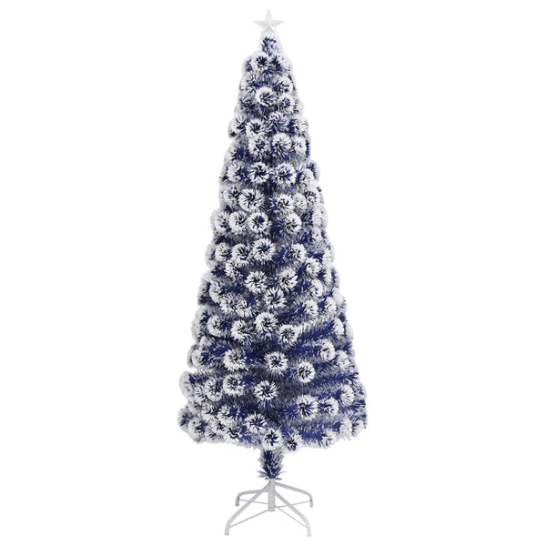 vidaXL Artificial Christmas Tree with Lights 210 cm Fiber Optic