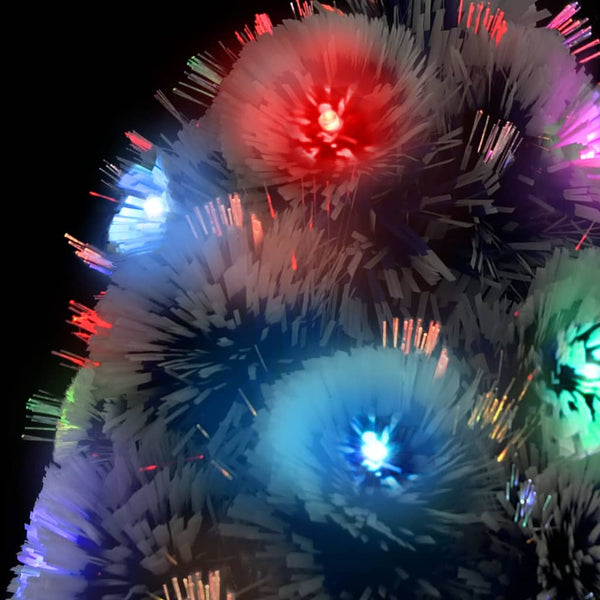 vidaXL Artificial Christmas Tree with Lights 210 cm Fiber Optic