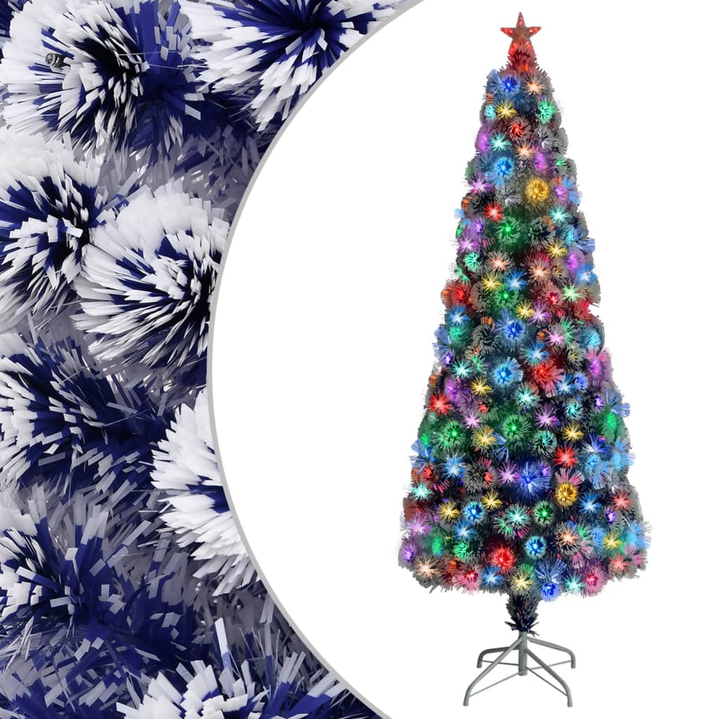 vidaXL Artificial Christmas Tree with Lights 240 cm Fibre Optic