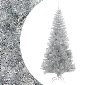 vidaXL Artificial Christmas Tree with Stand Silver 240 cm PET