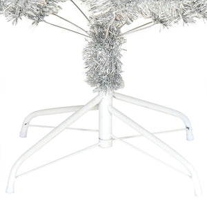 vidaXL Artificial Christmas Tree with Stand Silver 240 cm PET