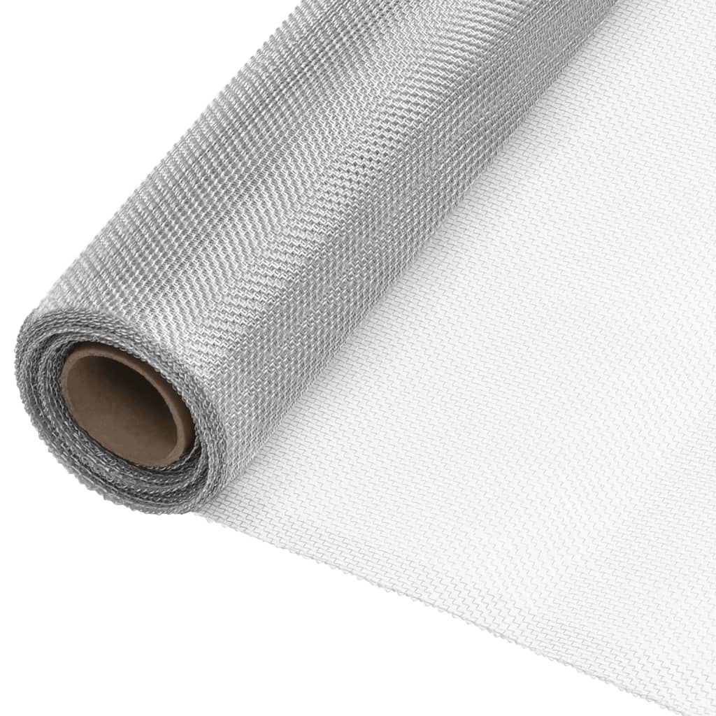 vidaXL Aluminum Fly Screen 80x1000 cm Silver