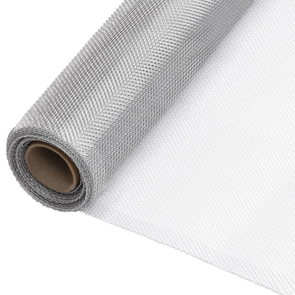 vidaXL Fly Screen Aluminum 112x2000 cm Silver