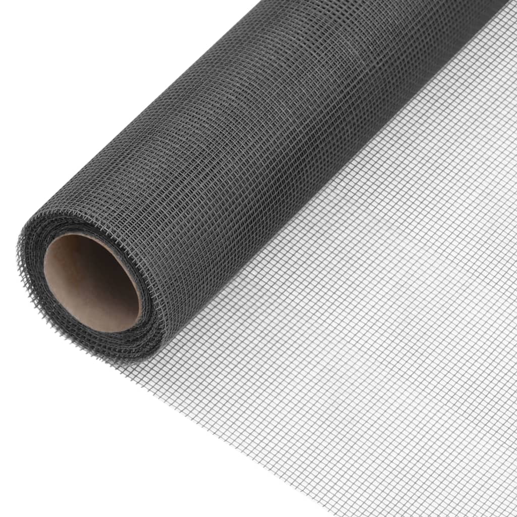 vidaXL Fiberglass Fly Screen 112x2000 cm Black