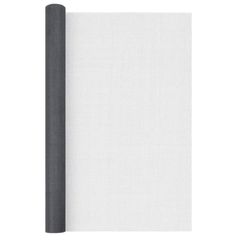 vidaXL Fiberglass Fly Screen 112x2000 cm Gray