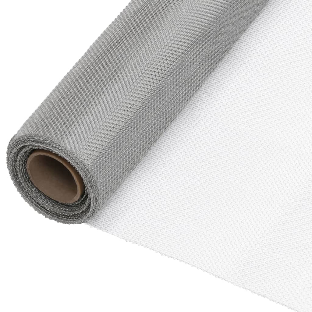 vidaXL Fly Screen Mesh Stainless Steel 80x1000 cm Silver