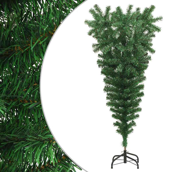 vidaXL Artificial Christmas Tree with Stand Upside Down Green 120 cm