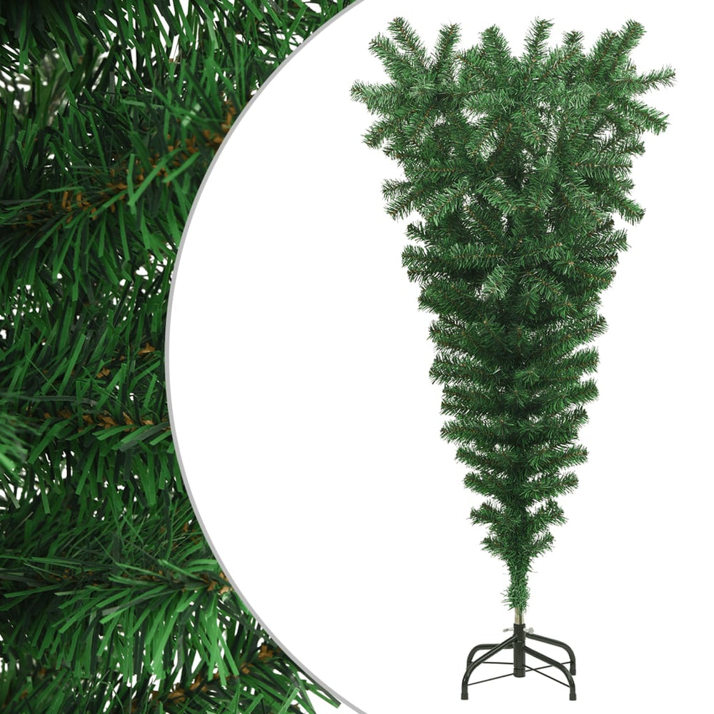 vidaXL Artificial Christmas Tree with Stand Upside Down Green 150 cm