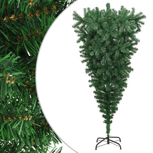 vidaXL Artificial Christmas Tree with Stand Upside Down Green 180 cm