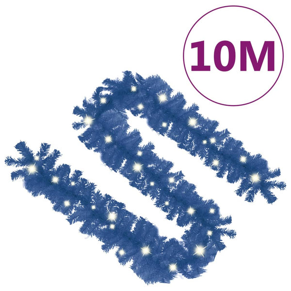 vidaXL Christmas Garland with LED 10 m Blue