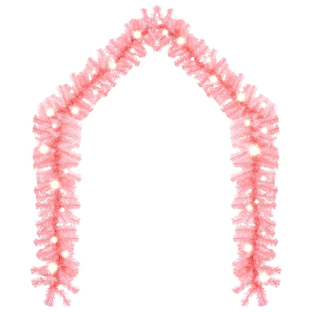 vidaXL Christmas Garland with LED 5 m Pink