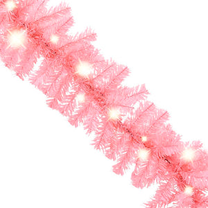 vidaXL Christmas Garland with LED 5 m Pink