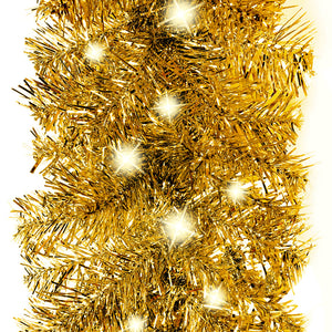 vidaXL Christmas Garland with LED 5 m Golden