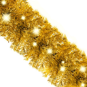vidaXL Christmas Garland with LED 5 m Golden