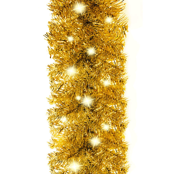vidaXL Christmas Garland with LED 5 m Golden
