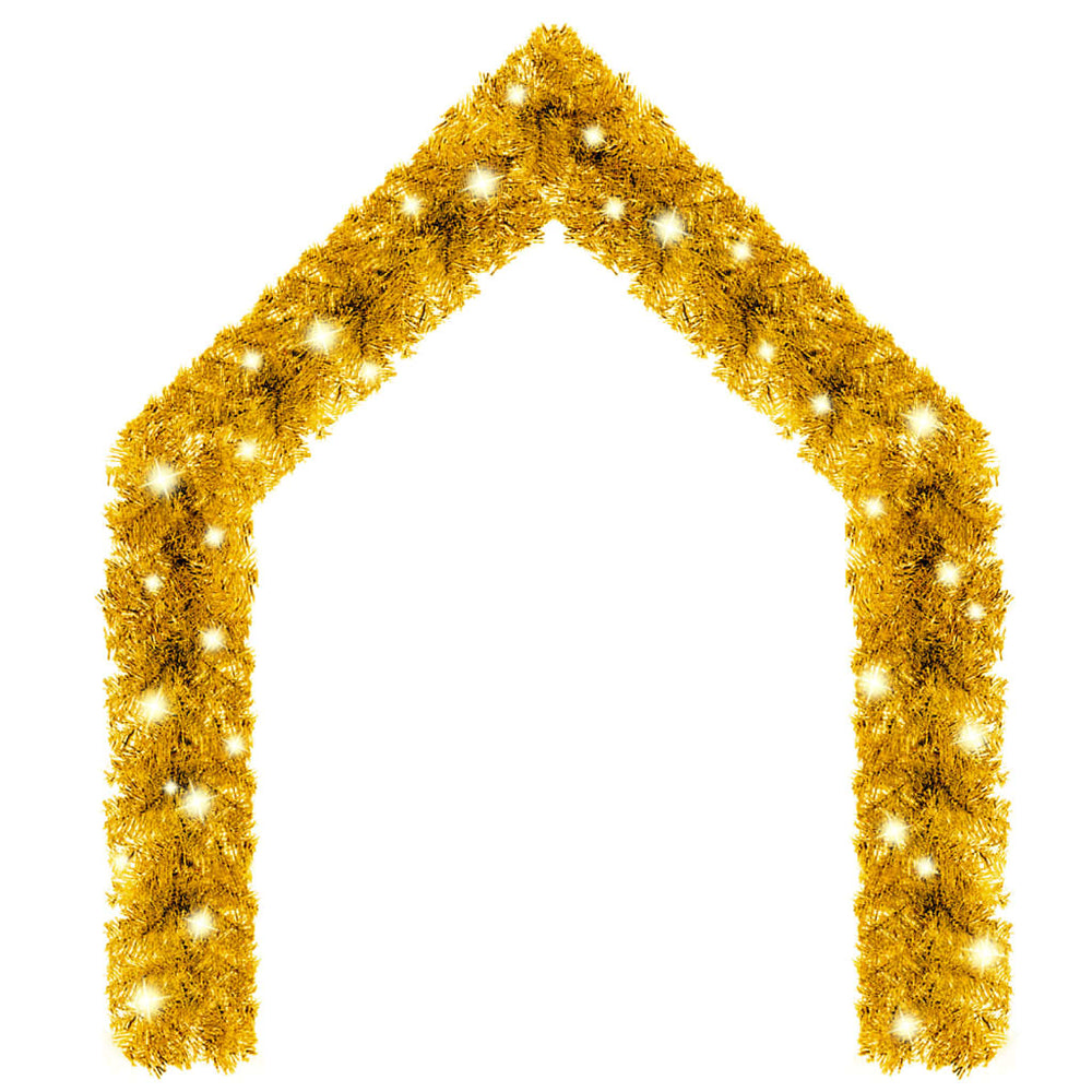 vidaXL Christmas Garland with LED 20 m Gold