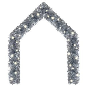 vidaXL Christmas Garland with LED 20 m Silver