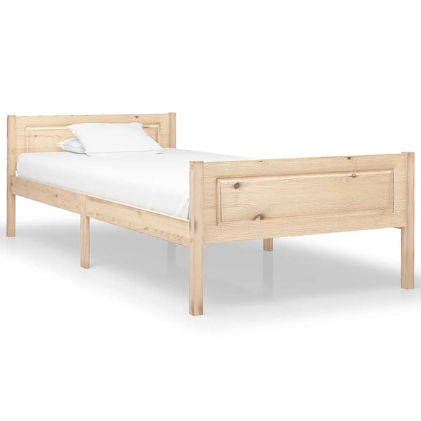 vidaXL Solid Pine Bed 100x200 cm