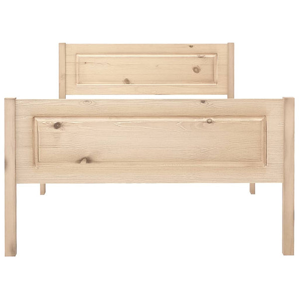 vidaXL Solid Pine Bed 100x200 cm