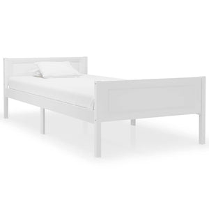 vidaXL Solid Pine Wood Bed White 90x200 cm