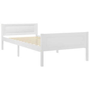 vidaXL Solid Pine Wood Bed White 90x200 cm