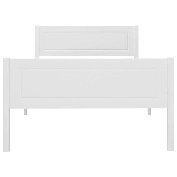 vidaXL Solid Pine Wood Bed White 90x200 cm