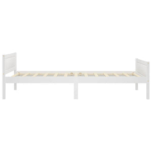 vidaXL Solid Pine Wood Bed White 90x200 cm