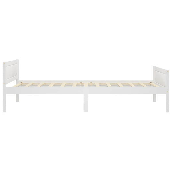 vidaXL Solid Pine Wood Bed White 90x200 cm