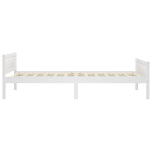 vidaXL Solid Pine Bed White 100x200 cm