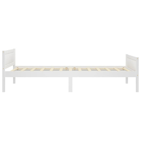 vidaXL Solid Pine Bed White 100x200 cm