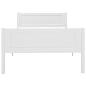 vidaXL Solid Pine Bed White 100x200 cm
