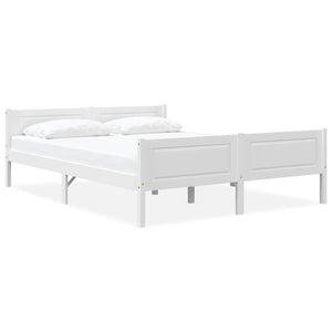 vidaXL Solid Pine Bed White 120x200 cm